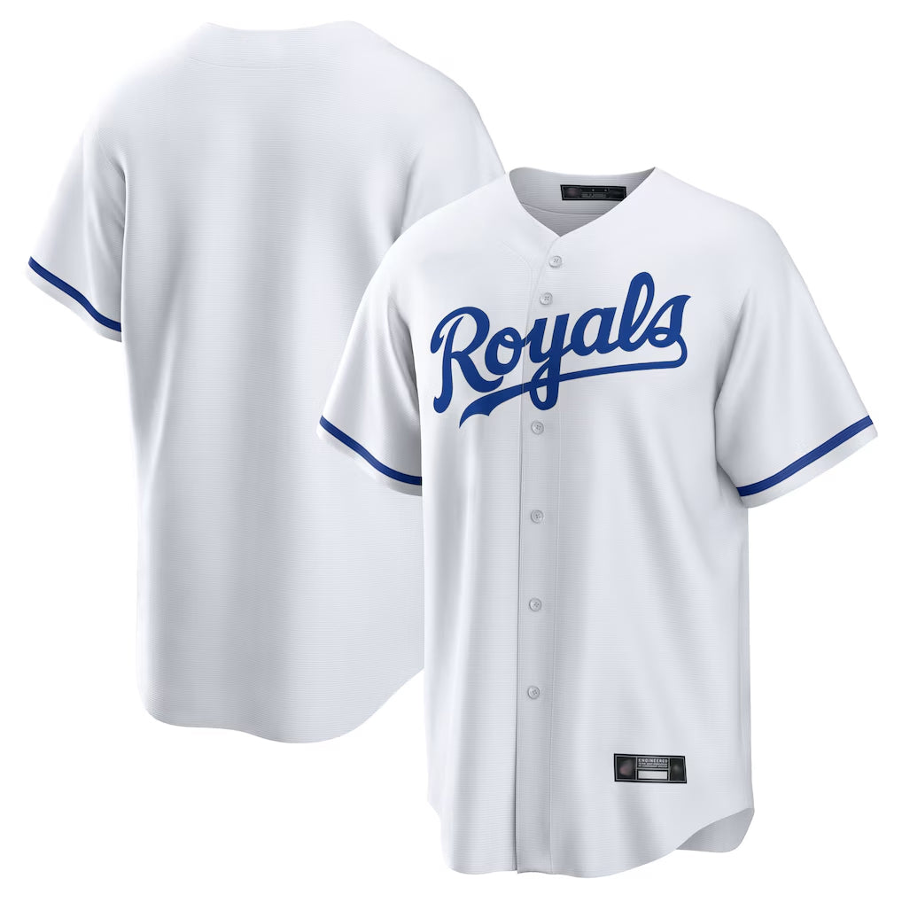 Ndoa KC.Royals Player White Home Game Blank Player Stitched Jerseys