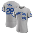 Ndoa KC.Royals #28 Kyle Isbel Player Gray Limited Elite Home Game Stitched Jerseys