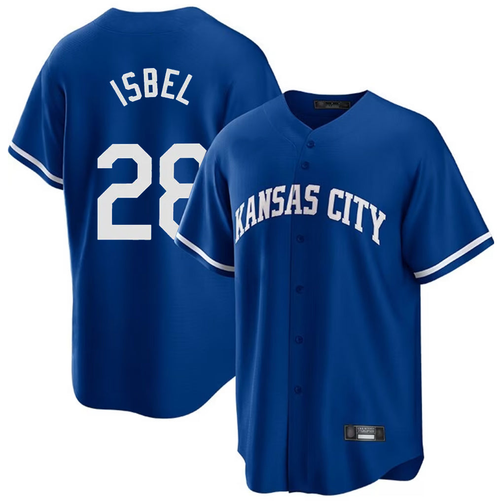 Ndoa KC.Royals #28 Kyle Isbel Player Royal Game Home Stitched Jerseys