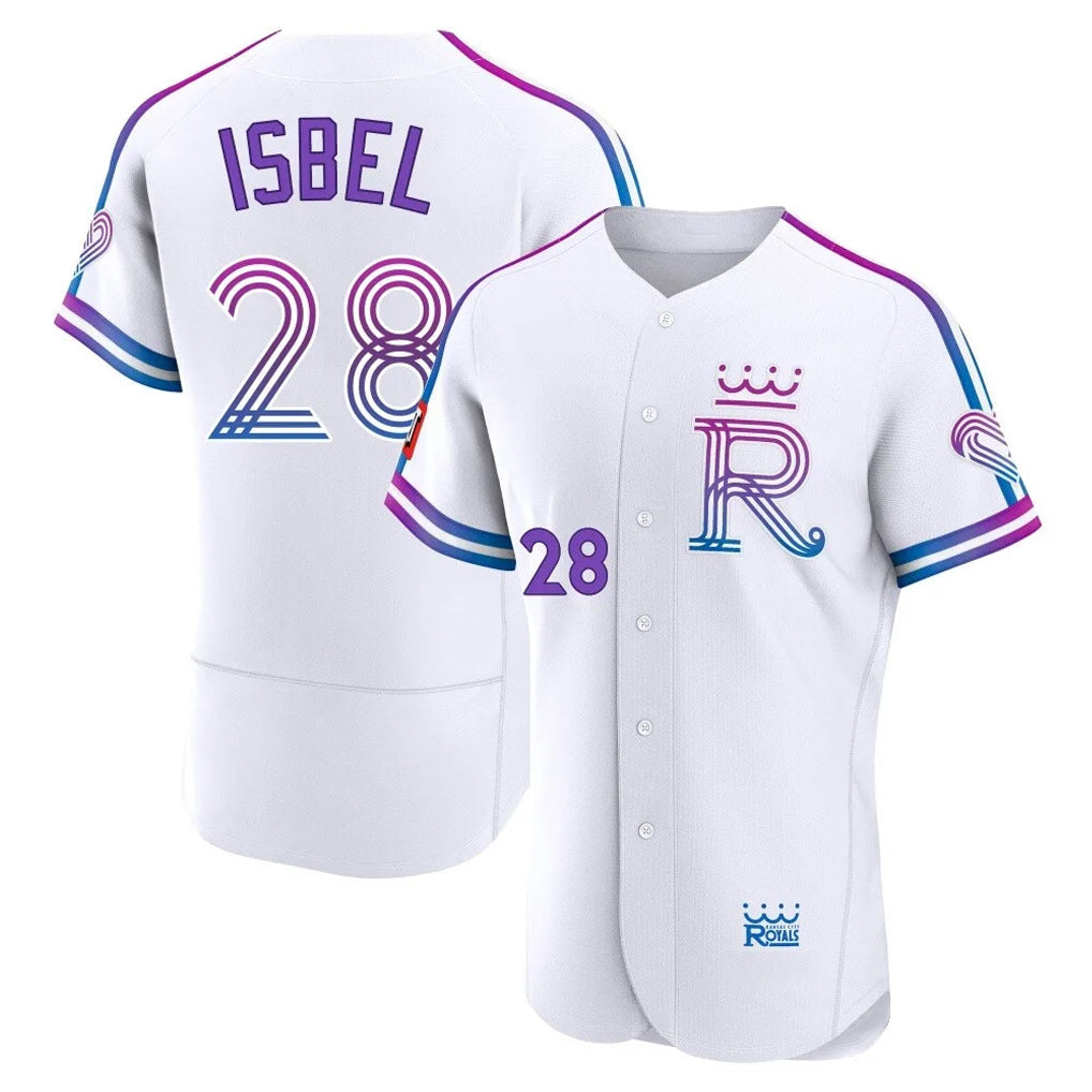 Ndoa KC.Royals #28 Kyle Isbel Player White 2026 City Connect Limited Elite Home Stitched Jerseys