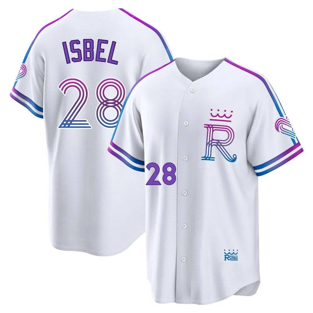 Ndoa KC.Royals #28 Kyle Isbel Player White 2026 City Connect Limited Home Stitched Jerseys