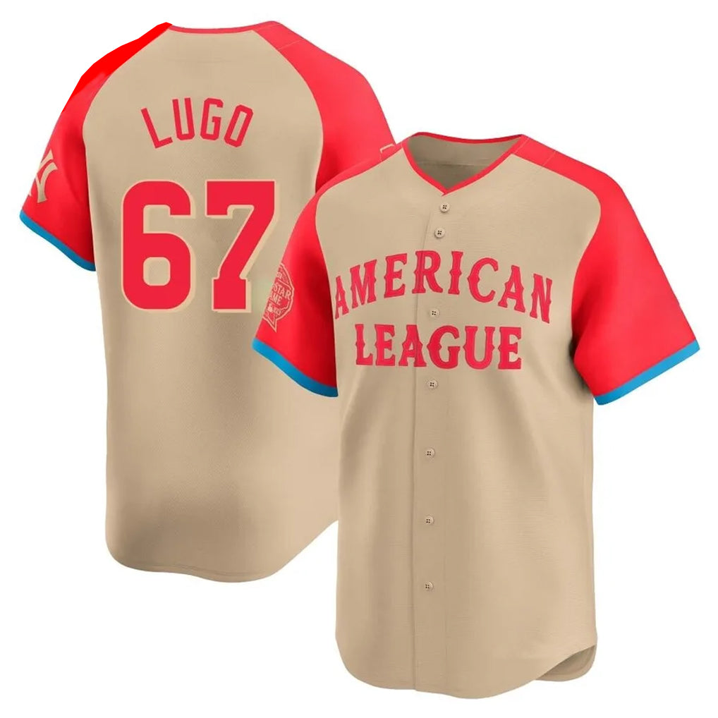 Ndoa KC.Royals #67 Seth Lugo Player Cream American League All-Star Game Limited Home Stitched Jerseys