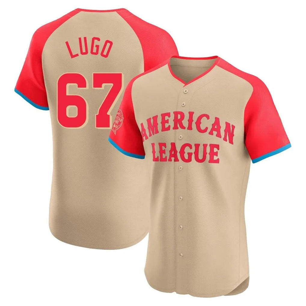 Ndoa KC.Royals #67 Seth Lugo Player Cream American League All-Star Limited Elite Home Stitched Jerseys