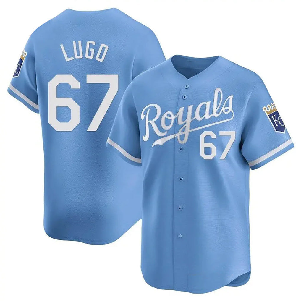 Ndoa KC.Royals #67 Seth Lugo Player Light Blue Alt Limited Home Stitched Jerseys