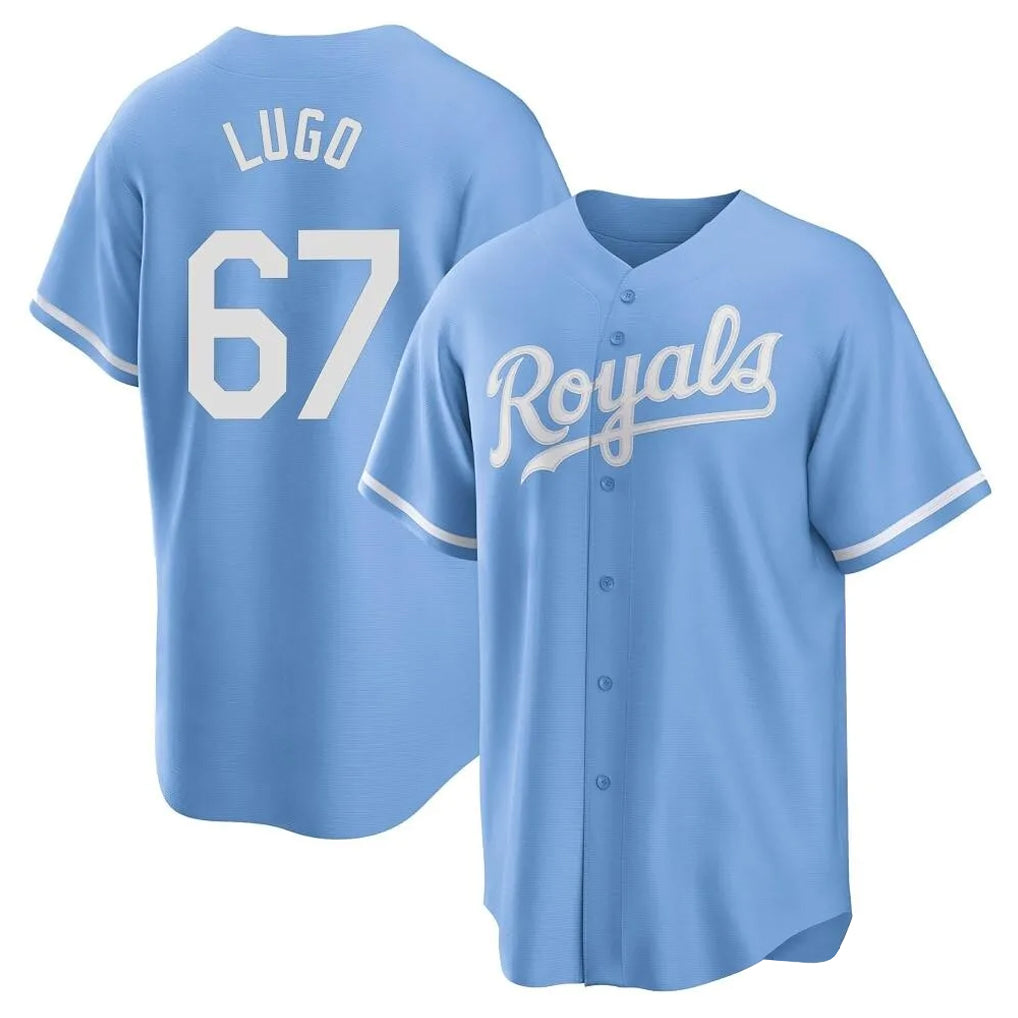Ndoa KC.Royals #67 Seth Lugo Player Light Blue Home Game Stitched Jerseys