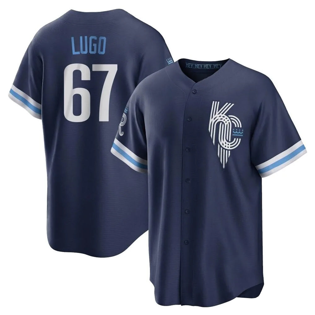 Ndoa KC.Royals #67 Seth Lugo Player Navy City Connect Home Game Stitched Jerseys
