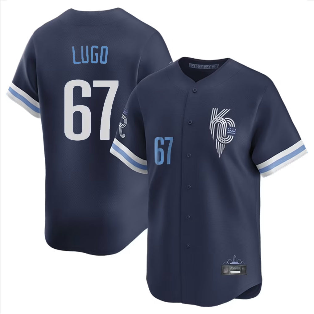 Ndoa KC.Royals #67 Seth Lugo Player Navy City Connect Limited Home Stitched Jerseys