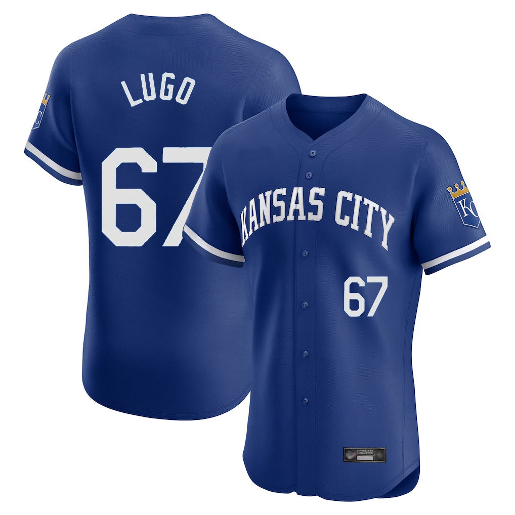 Ndoa KC.Royals #67 Seth Lugo Player Royal Limited Elite Home Game Stitched Jerseys