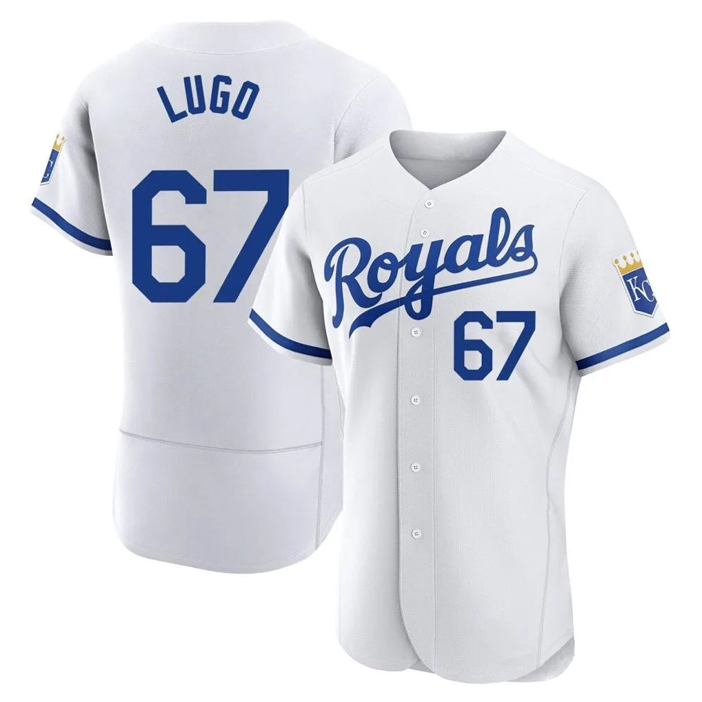 Ndoa KC.Royals #67 Seth Lugo Player White Limited Elite Home Game Stitched Jerseys