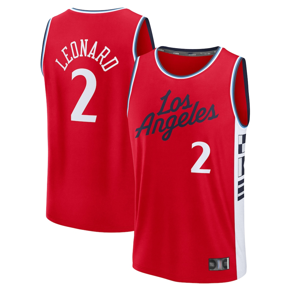 Ndoa LA.Clippers #2 Kawhi Leonard Red Fast Break Replica Player Stitched Jerseys- Statement Edition