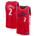 Ndoa LA.Clippers #2 Kawhi Leonard Red Fast Break Replica Player Stitched Jerseys- Statement Edition