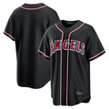 Ndoa LA.Angels Black Fashion Out Home Game Blank Player Stitched Jerseys