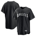 Ndoa LA.Angels Black Lights Out Fashion T-shirt Blank Player Stitched Jerseys