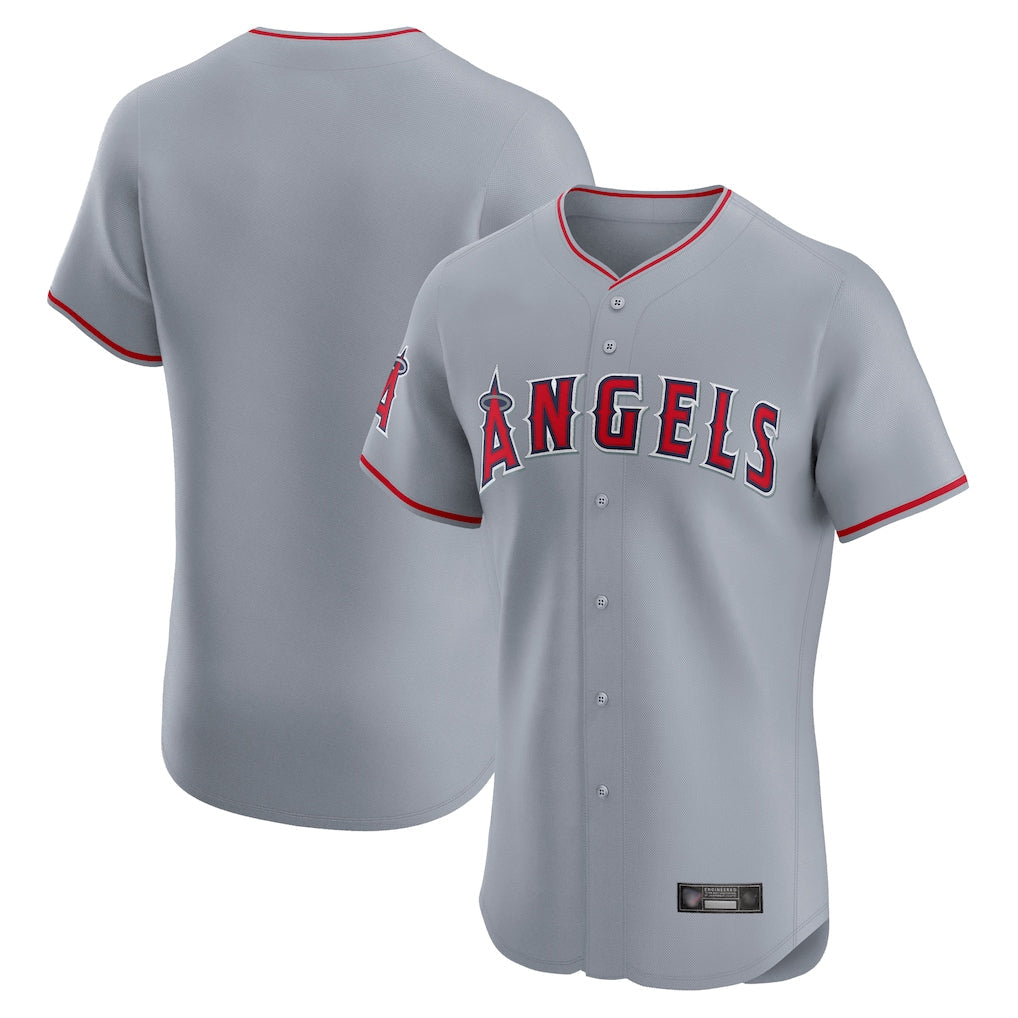 Ndoa LA.Angels Gray Home Limited Elite Blank Player Stitched Jerseys