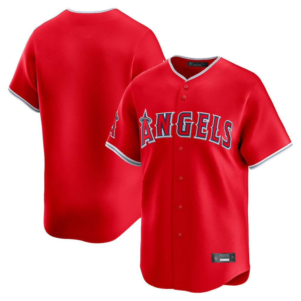 Ndoa LA.Angels Red Home Limited Blank Player Stitched Jerseys