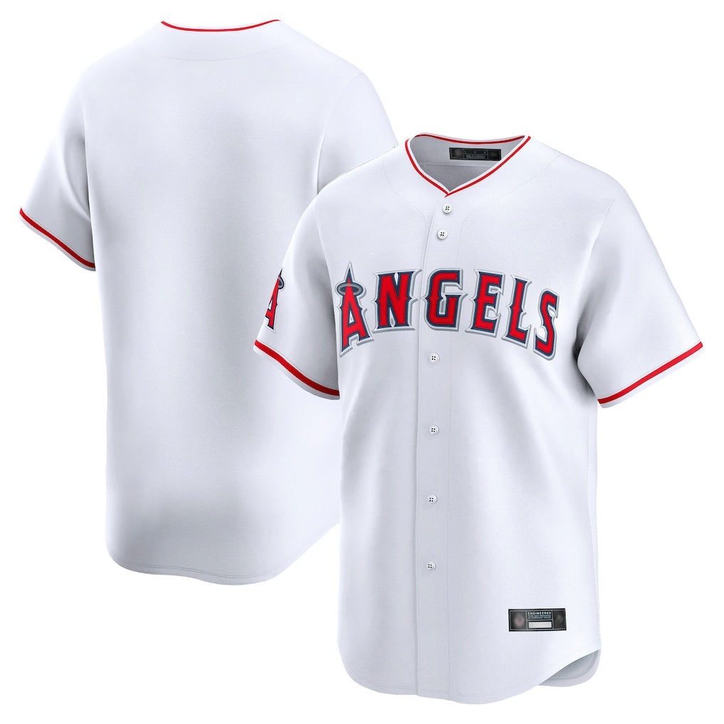 Ndoa LA.Angels White Limited Home Blank Player Stitched Jerseys