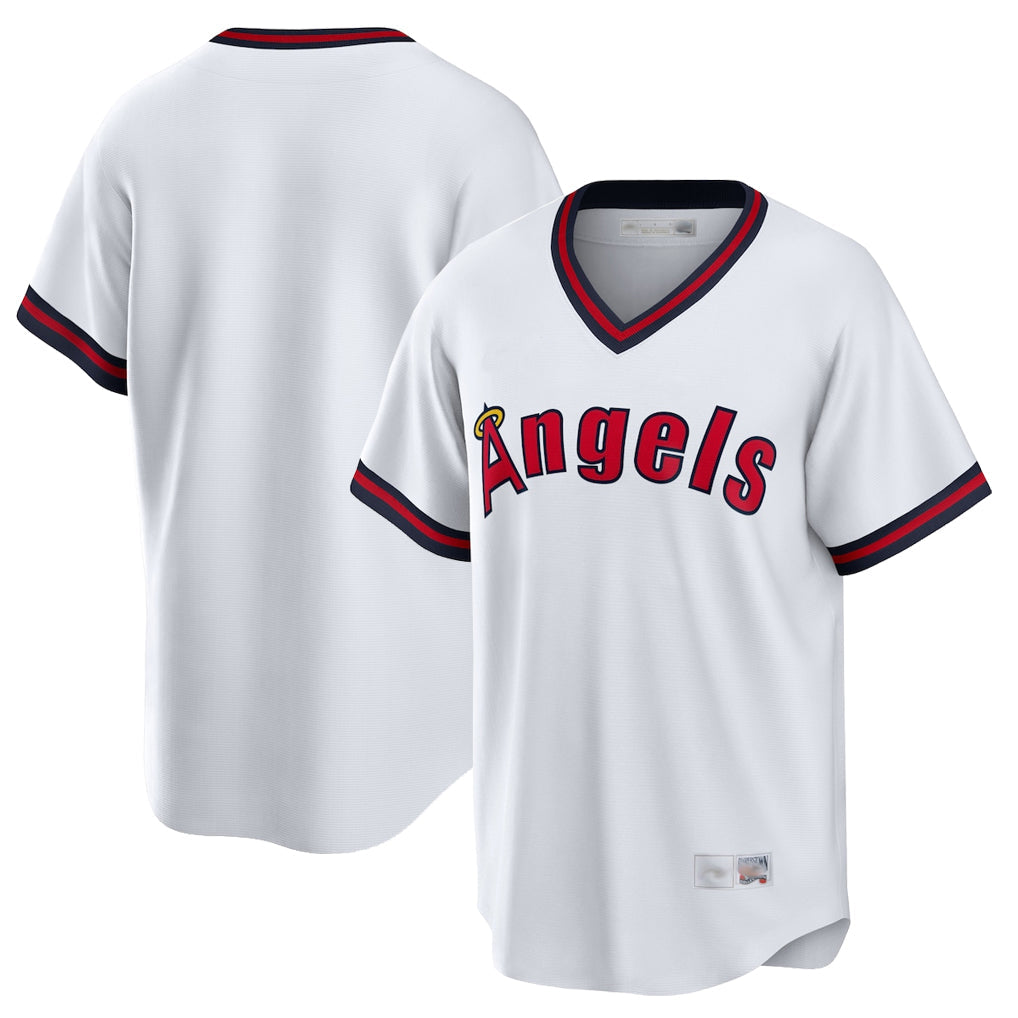 Ndoa LA.Angels White T-shirt Home Game Blank Player Stitched Jerseys