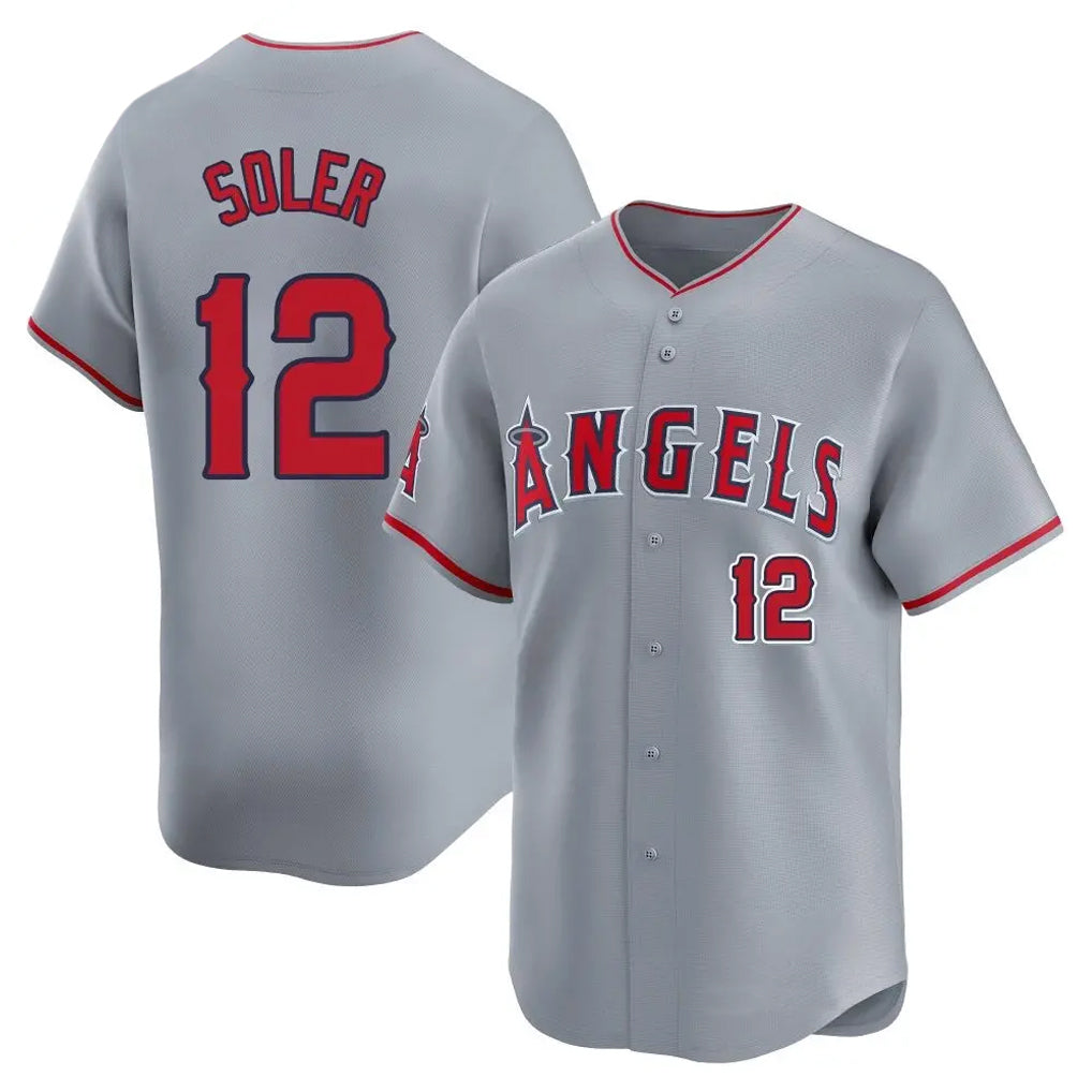 Ndoa LA.Angels #12 Jorge Soler Player Gray Home Limited Stitched Jerseys