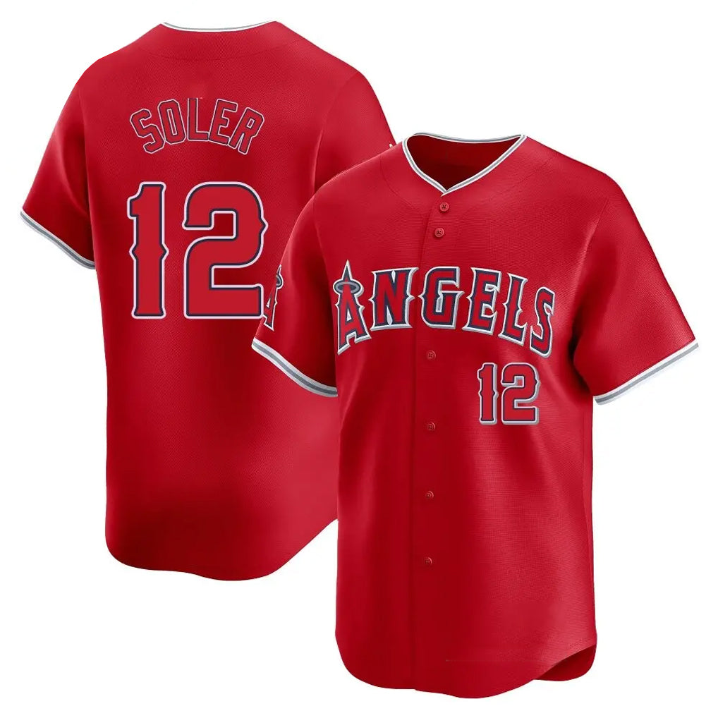 Ndoa LA.Angels #12 Jorge Soler Player Red Home Limited Stitched Jerseys