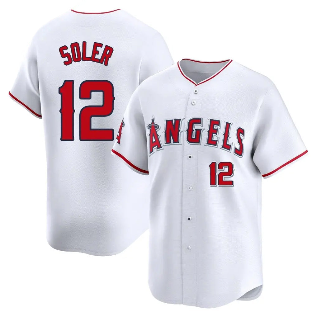 Ndoa LA.Angels #12 Jorge Soler Player White Limited Home Stitched Jerseys