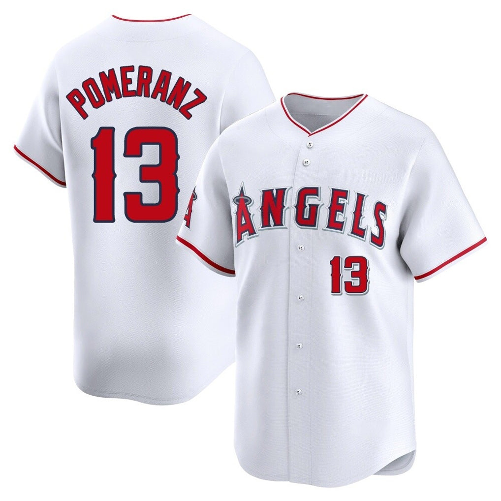 Ndoa LA.Angels #13 Drew Pomeranz Player White Limited Home Stitched Jerseys