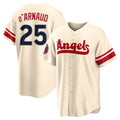 Ndoa LA.Angels #25 Travis d'Arnaud Player Cream City Connect Home Stitched Jerseys