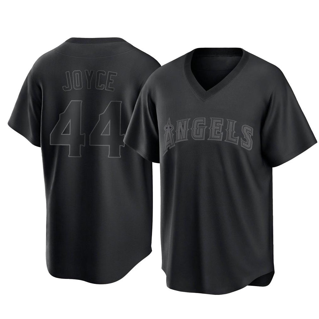Ndoa LA.Angels #44 Ben Joyce Player Black Pitch Fashion T-shirt Stitched Jerseys