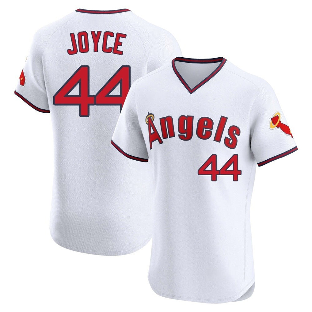 Ndoa LA.Angels #44 Ben Joyce Player White T-shirt Home Limited Elite Stitched Jerseys