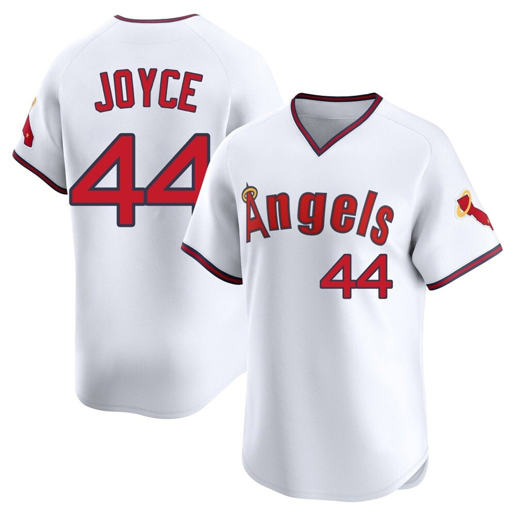 Ndoa LA.Angels #44 Ben Joyce Player White T-shirt Home Limited Stitched Jerseys