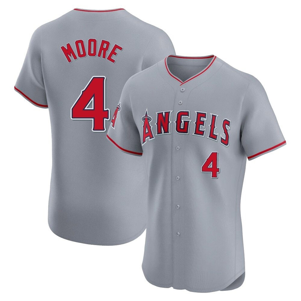 Ndoa LA.Angels #4 Christian Moore Player Gray Home Limited Elite Stitched Jerseys