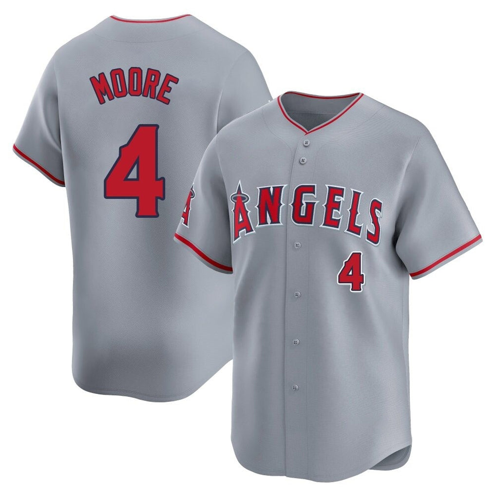 Ndoa LA.Angels #4 Christian Moore Player Gray Home Limited Stitched Jerseys