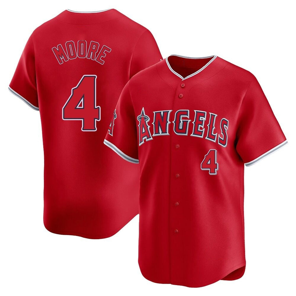 Ndoa LA.Angels #4 Christian Moore Player Red Home Limited Stitched Jerseys