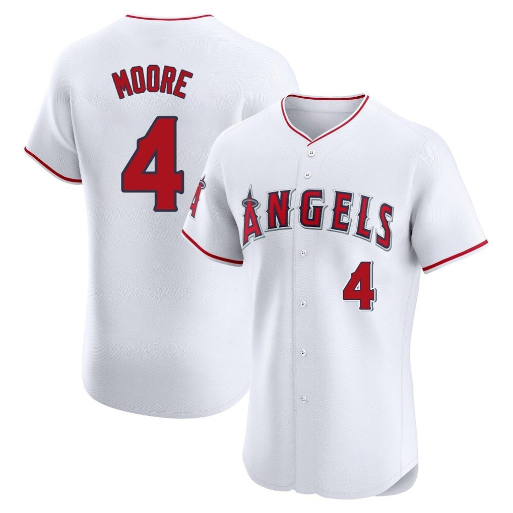 Ndoa LA.Angels #4 Christian Moore Player White Limited Elite Stitched Home Jerseys