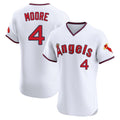 Ndoa LA.Angels #4 Christian Moore Player White T-shirt Home Limited Elite Stitched Jerseys