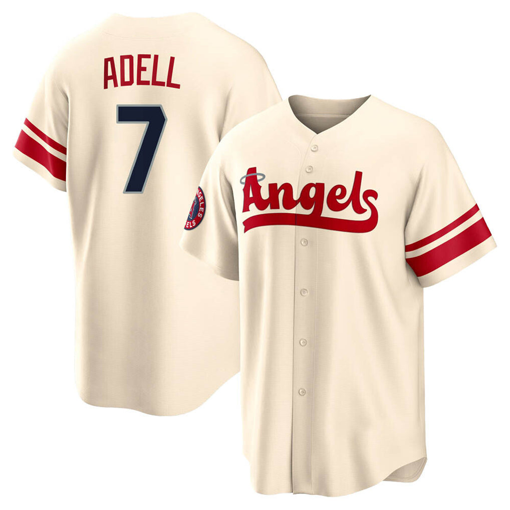 Ndoa LA.Angels #7 Jo Adell Player Cream City Connect Home Stitched Jerseys