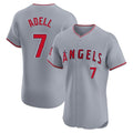 Ndoa LA.Angels #7 Jo Adell Player Gray Home Limited Elite Stitched Jerseys