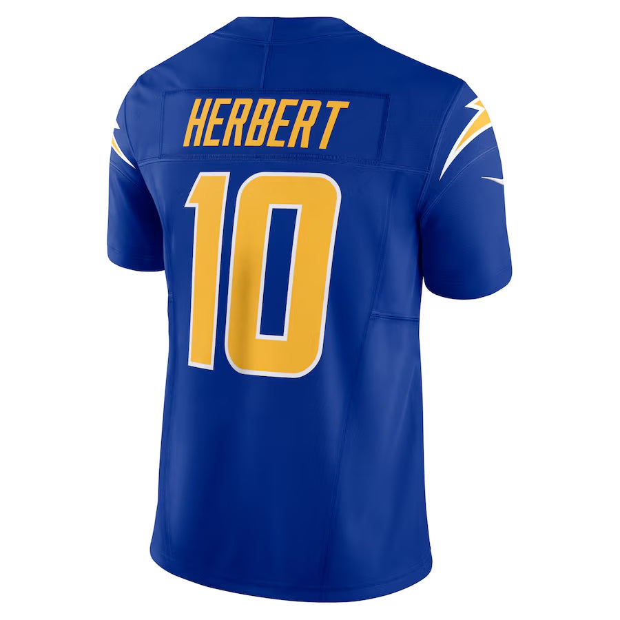 Ndoa LA.Chargers #10 Justin Herbert Player Royal Vapor F.U.S.E. Limited Stitched Jerseys