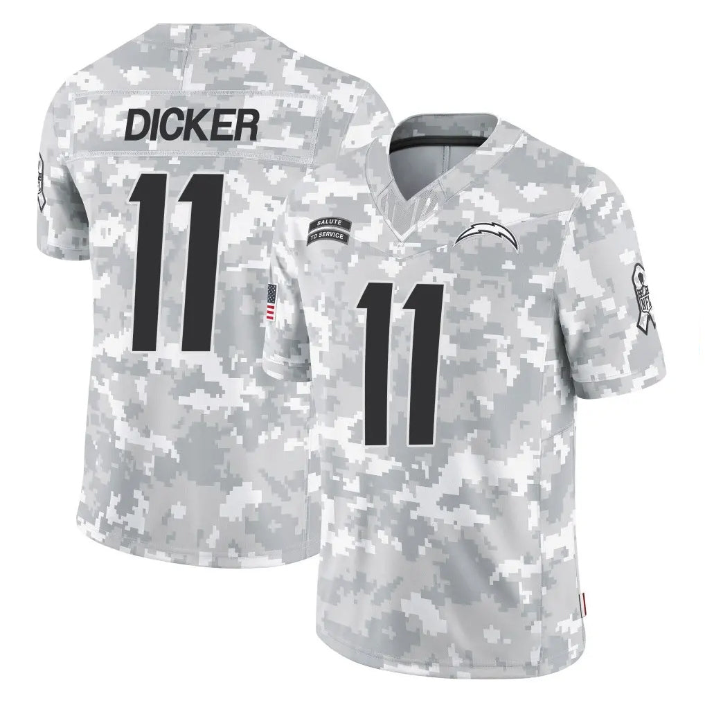Ndoa LA.Chargers #11 Cameron Dicker Player Arctic Camo Salute To Service Limited Game Stitched Jerseys