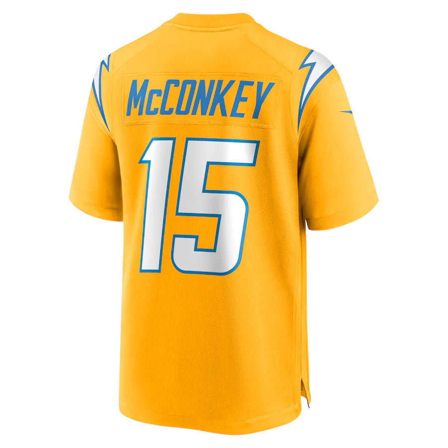 Ndoa LA.Chargers #15 Ladd McConkey Player Gold Game Stitched Jerseys