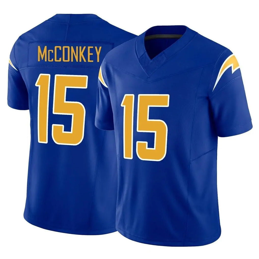 Ndoa LA.Chargers #15 Ladd McConkey Player Royal Limited Vapor F.U.S.E. Home Game Stitched Jerseys