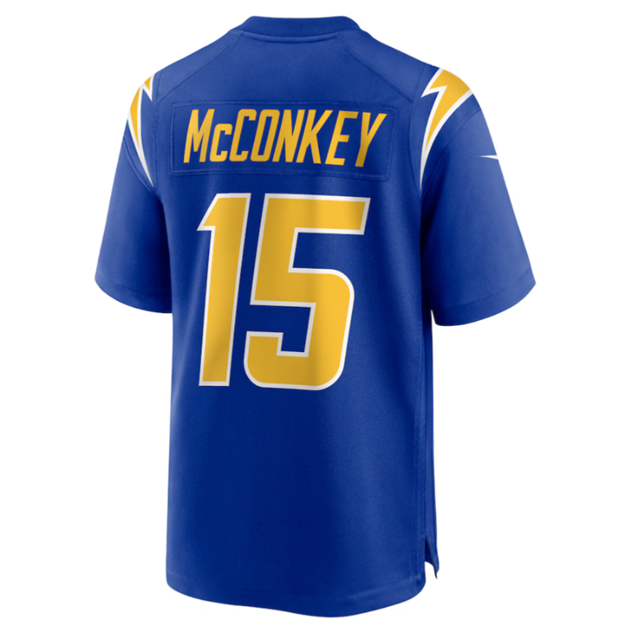 Ndoa LA.Chargers #15 Ladd McConkey Royal Game Jersey Stitched Jersey