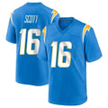 Ndoa LA.Chargers #16 J.K. Scott Player Blue Home Game Stitched Jerseys