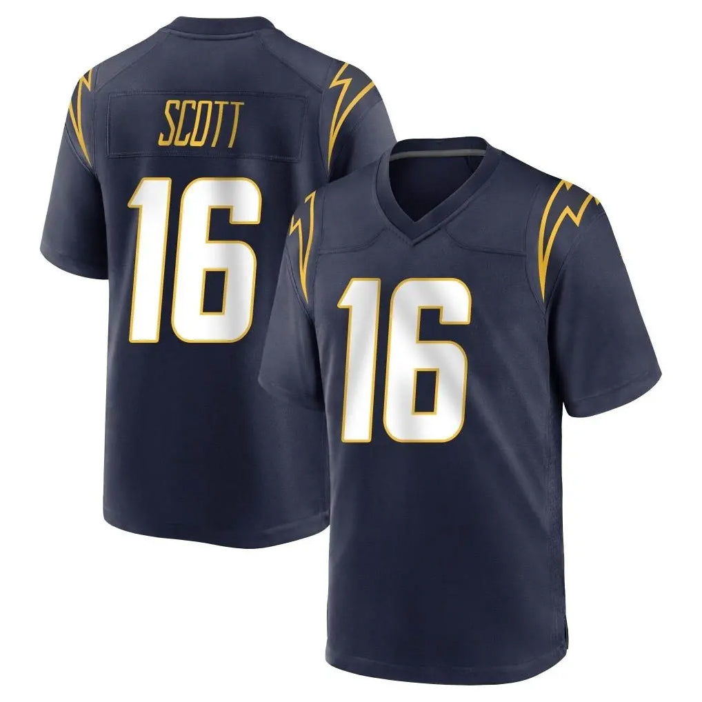 Ndoa LA.Chargers #16 J.K. Scott Player Navy Home Game Stitched Jerseys