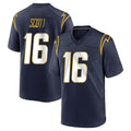 Ndoa LA.Chargers #16 J.K. Scott Player Navy Home Game Stitched Jerseys