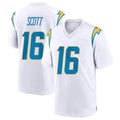 Ndoa LA.Chargers #16 J.K. Scott Player White Home Game Stitched Jerseys
