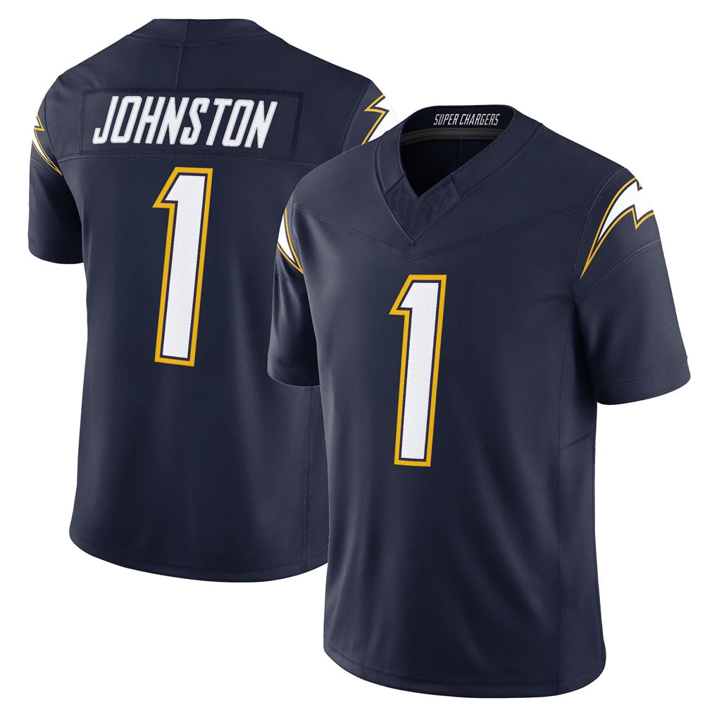 Ndoa LA.Chargers #1 Quentin Johnston Player Navy Vapor F.U.S.E. Limited Home Game Stitched Jerseys