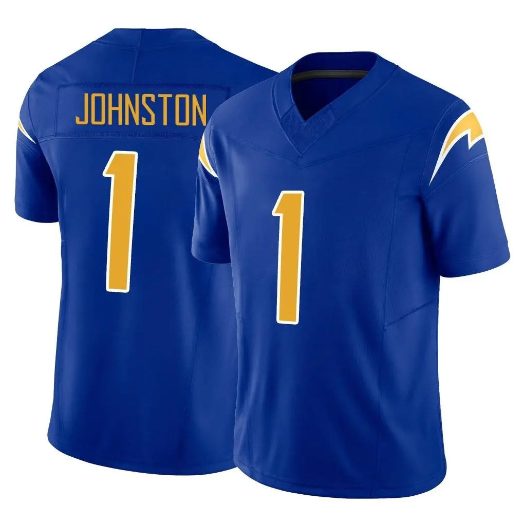 Ndoa LA.Chargers #1 Quentin Johnston Player Royal Limited Vapor F.U.S.E. Home Game Stitched Jerseys