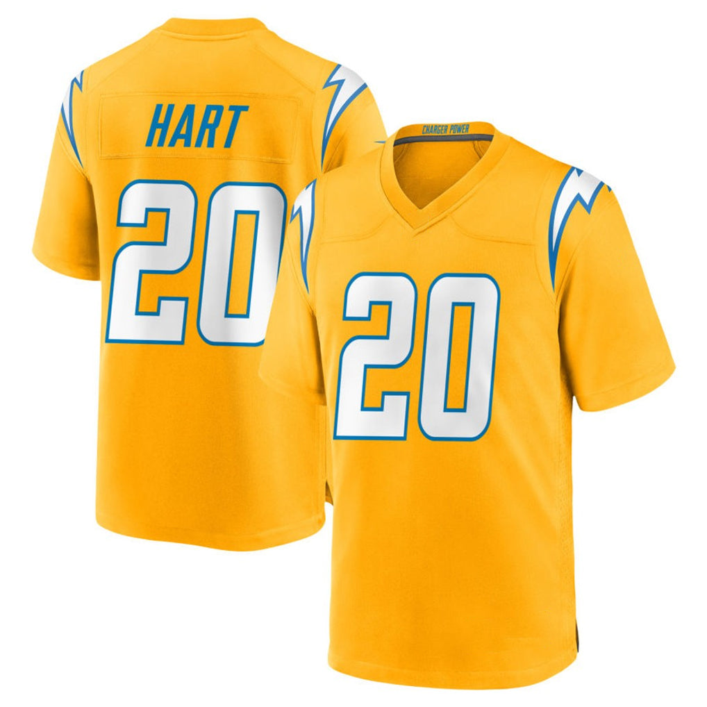 Ndoa LA.Chargers #20 Cam Hart Player Gold Home Game Stitched Jerseys