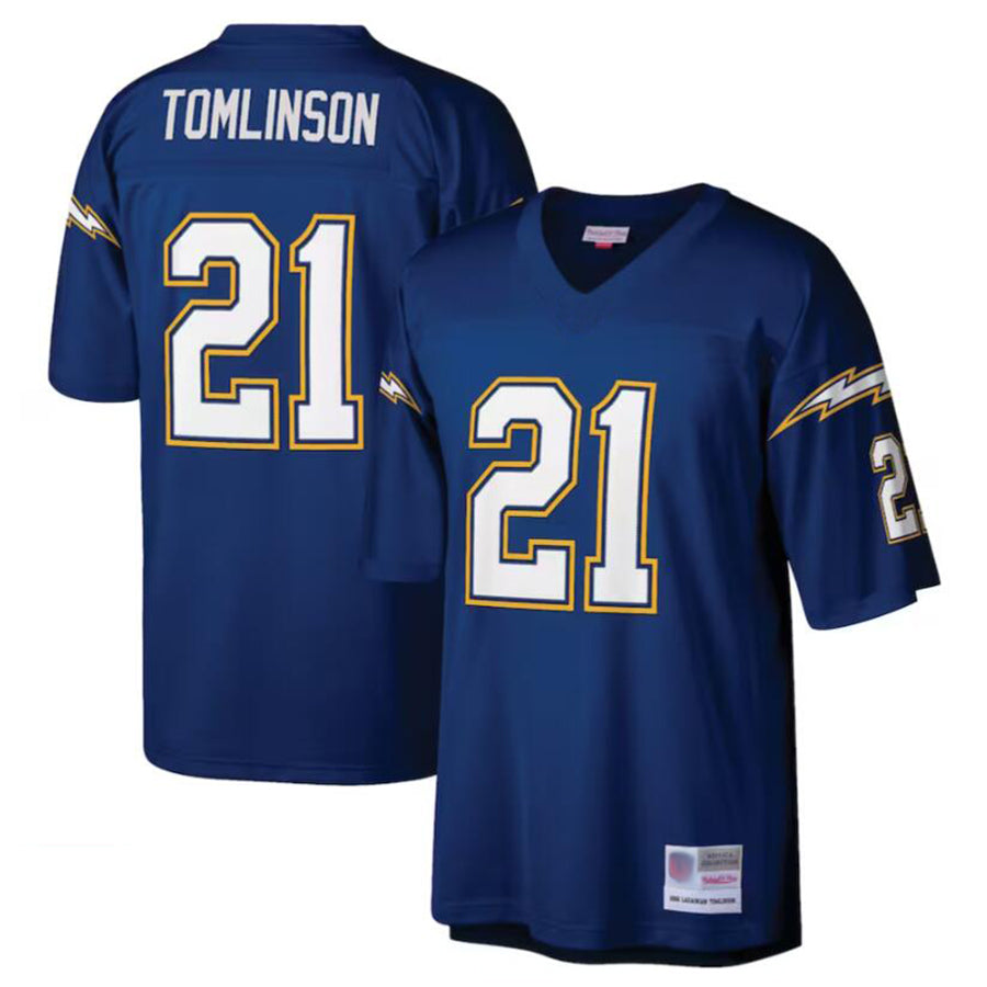 Ndoa LA.Chargers #21 LaDainian Tomlinson Mitchell & Ness Navy Retired Player Legacy Replica Jersey Stitched Jersey
