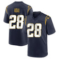 Ndoa LA.Chargers #28 Kimani Vidal Player Navy Home Game Stitched Jerseys